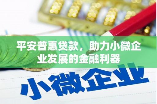 博望平安普惠贷款，助力小微企业发展的金融利器