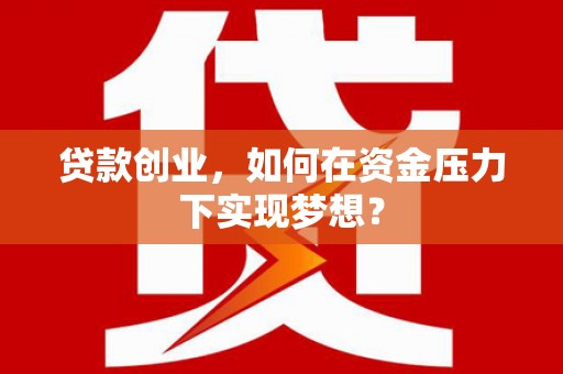 博望贷款创业，如何在资金压力下实现梦想？