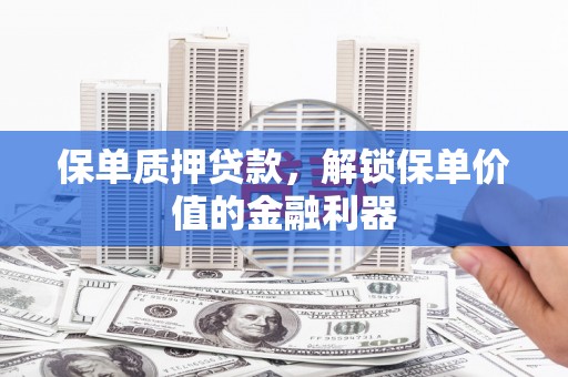 博望保单质押贷款，解锁保单价值的金融利器