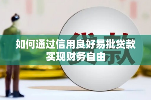 博望如何通过信用良好易批贷款实现财务自由