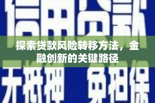 博望探索贷款风险转移方法，金融创新的关键路径