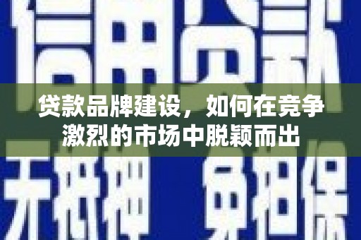 博望贷款品牌建设，如何在竞争激烈的市场中脱颖而出