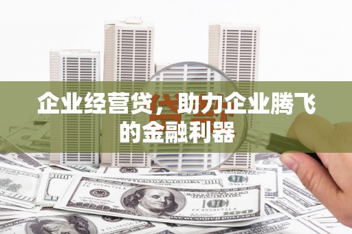 博望企业经营贷，助力企业腾飞的金融利器
