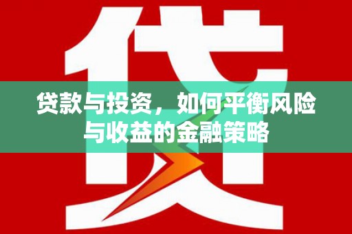 博望贷款与投资，如何平衡风险与收益的金融策略